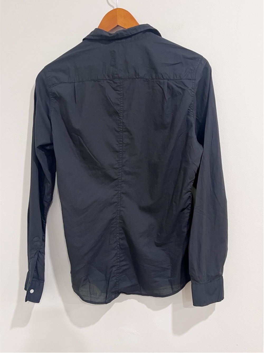 EUC Frank & Eileen Barry Black Tailored Cotton Voile Button Up Shirt - Picture 8 of 8